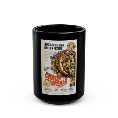 CRACK IN THE WORLD 1960 Movie Poster - Black Coffee Mug 15oz - Go Mug Yourself