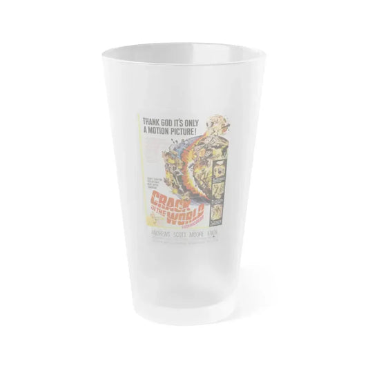 CRACK IN THE WORLD 1960 Movie Poster - Frosted Pint Glass 16oz 16oz Frosted - Go Mug Yourself