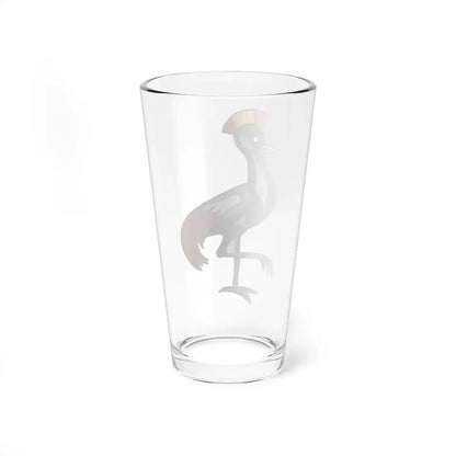 Crane within Flag of Uganda (Uganda) Pint Glass 16oz - Go Mug Yourself
