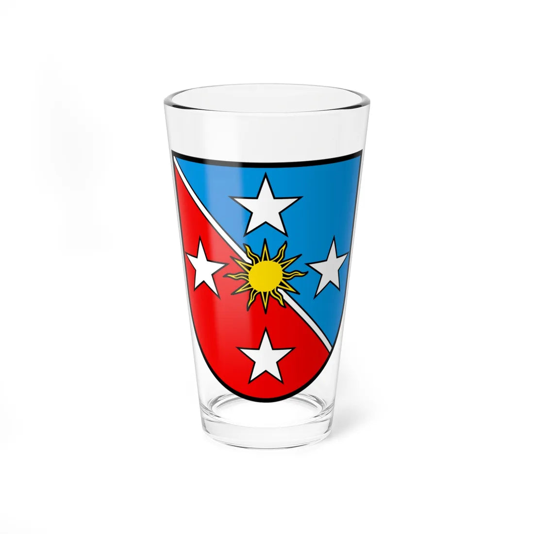 Crans-Montana-coat of arms (Switzerland) (Coat of Arms) Pint Glass 16oz 16oz - Go Mug Yourself