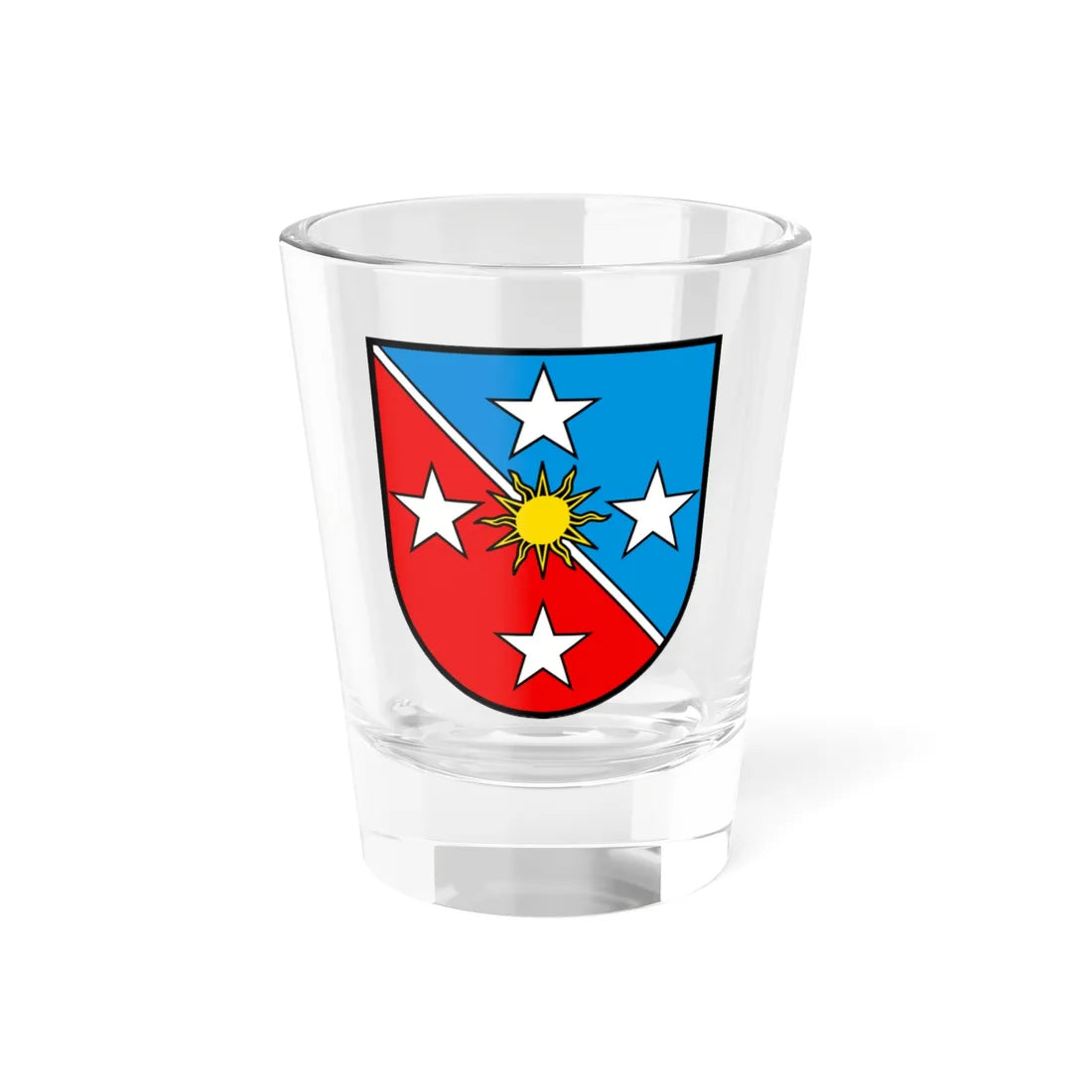 Crans-Montana-coat of arms (Switzerland) (Coat of Arms) Shot Glass 1.5oz 1.5oz - Go Mug Yourself