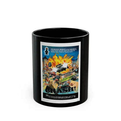 CRASH 1977 Movie Poster - Black Coffee Mug 11oz - Go Mug Yourself