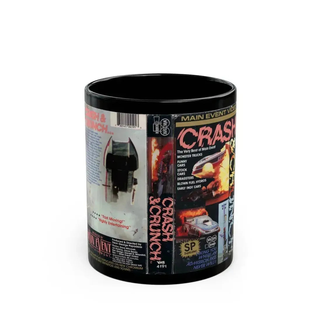 CRASH AND CRUNCH (VHS COVER) - Black Coffee Mug 11oz - Go Mug Yourself