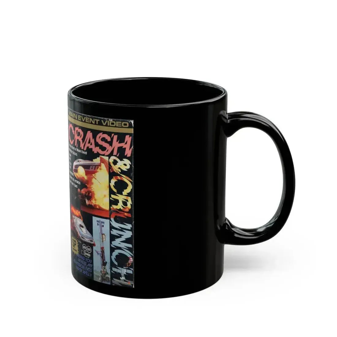 CRASH AND CRUNCH (VHS COVER) - Black Coffee Mug - Go Mug Yourself