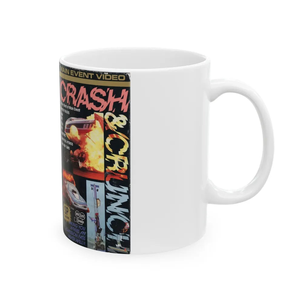 CRASH AND CRUNCH (VHS COVER) - White Coffee Mug-Go Mug Yourself