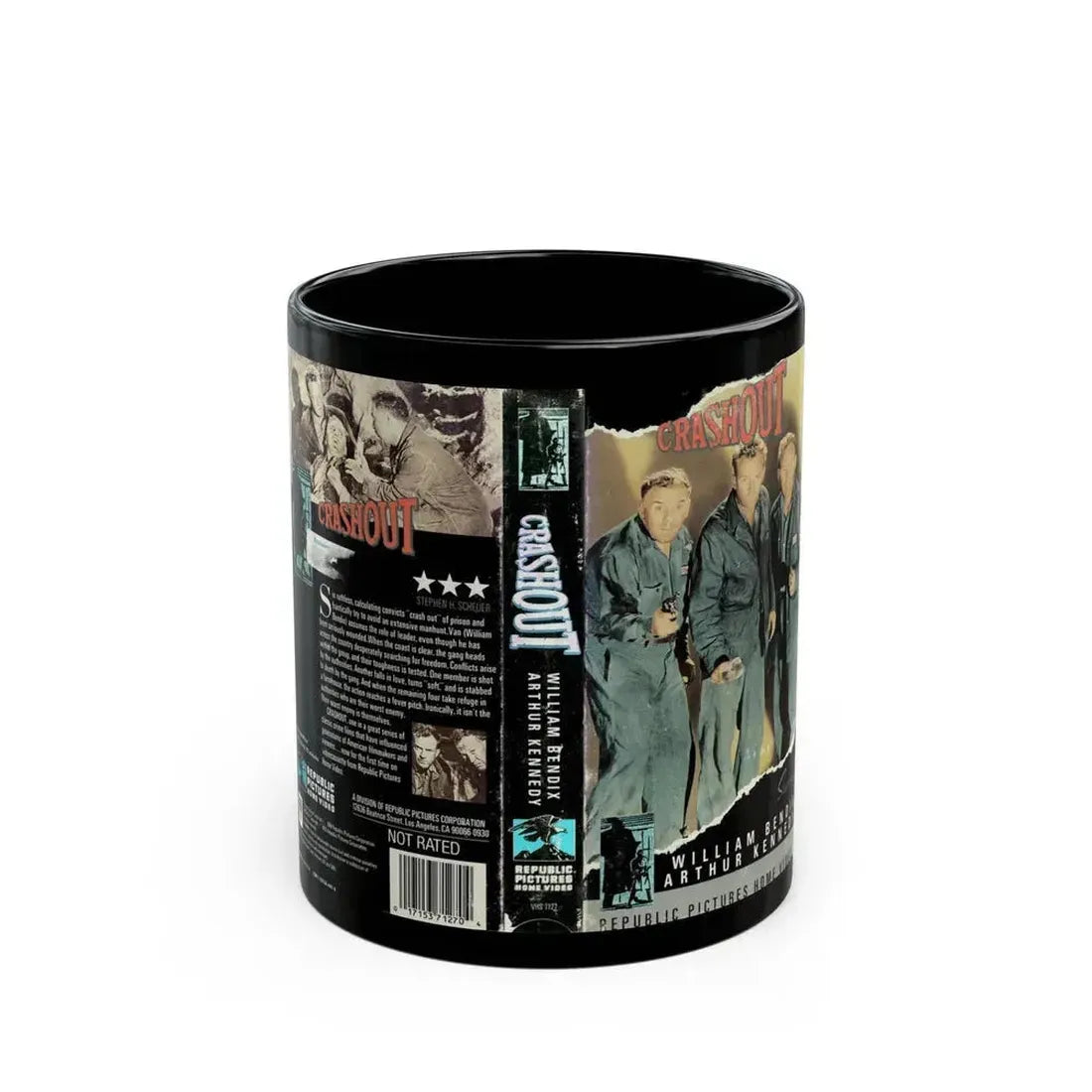 CRASHOUT (VHS COVER) - Black Coffee Mug 11oz - Go Mug Yourself