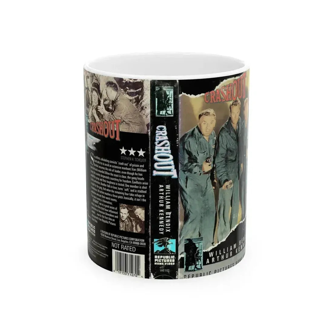 CRASHOUT (VHS COVER) - White Coffee Mug 11oz - Go Mug Yourself