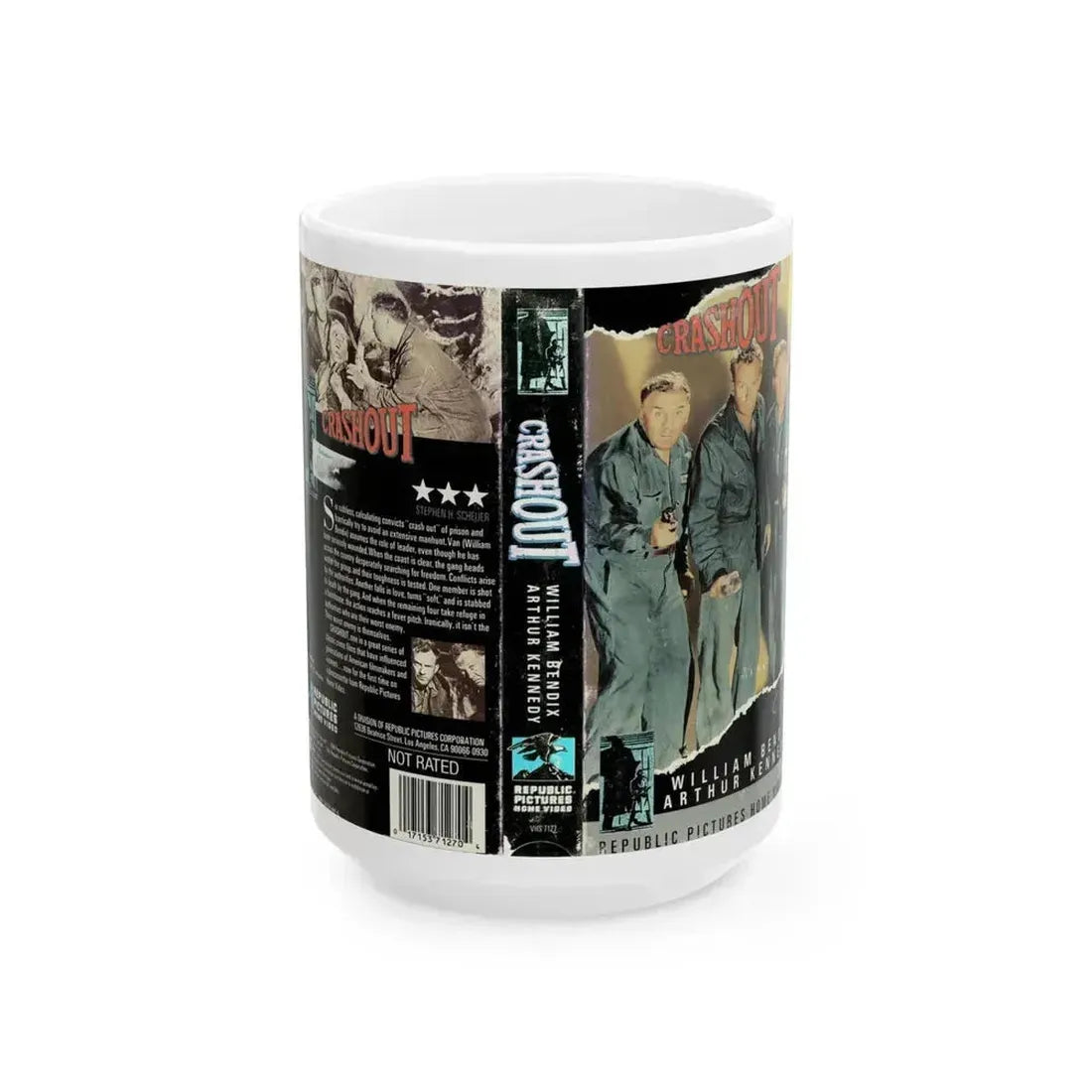 CRASHOUT (VHS COVER) - White Coffee Mug 15oz - Go Mug Yourself