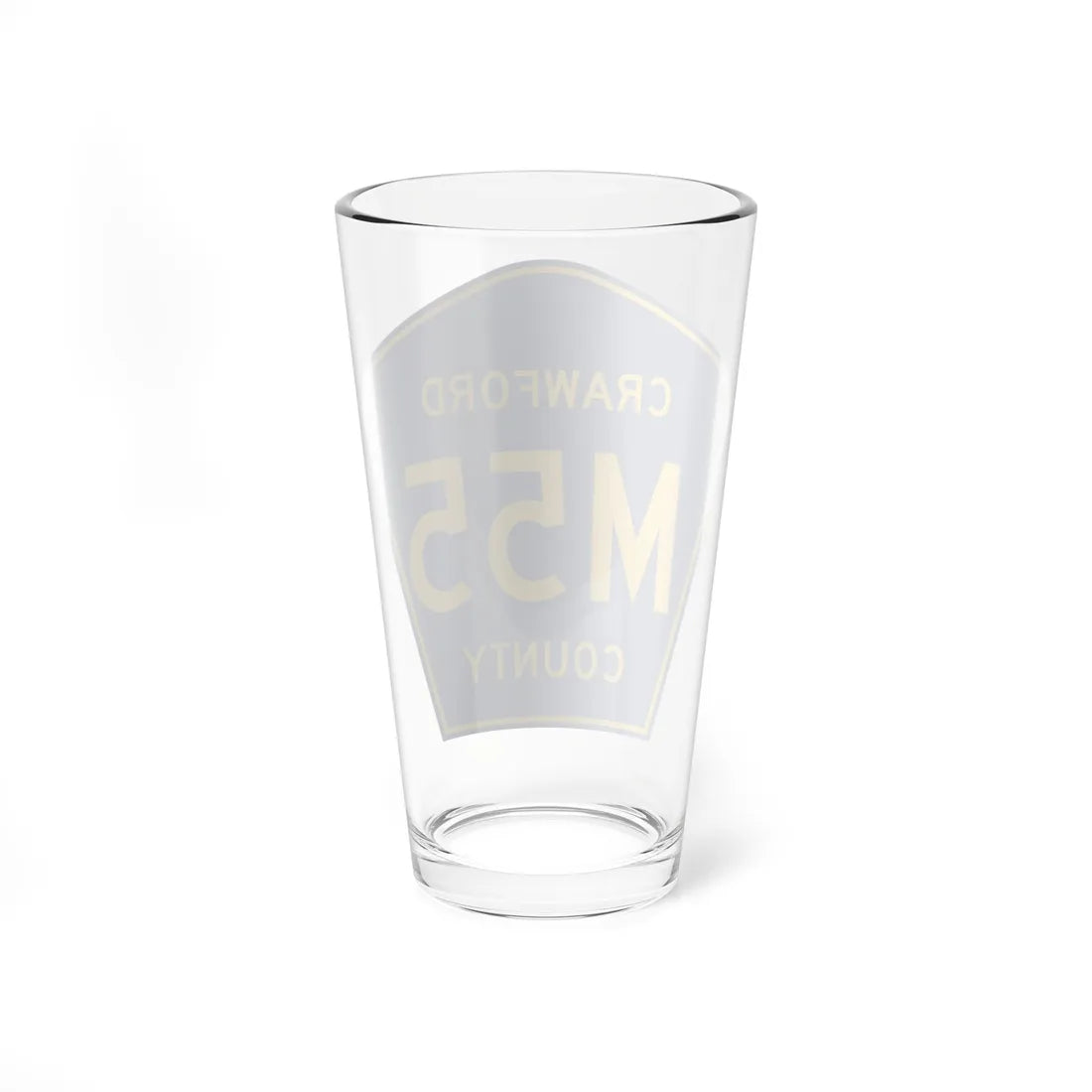 Crawford County Route M55 IA (Iowa) (Road Sign) Pint Glass 16oz - Go Mug Yourself