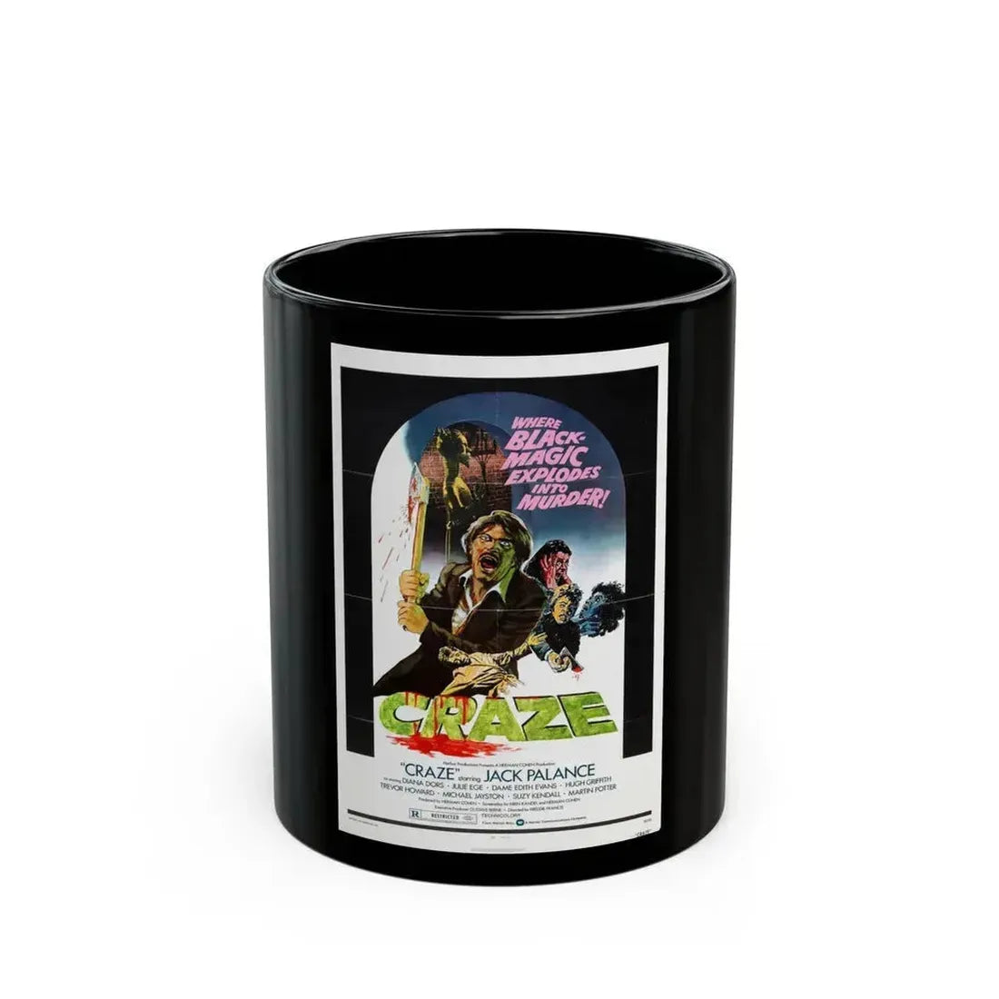 CRAZE 1974 Movie Poster - Black Coffee Mug 11oz - Go Mug Yourself
