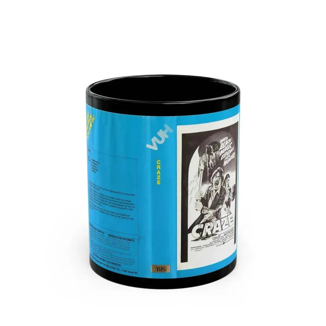 CRAZE HORROR (VHS COVER) - Black Coffee Mug 11oz - Go Mug Yourself