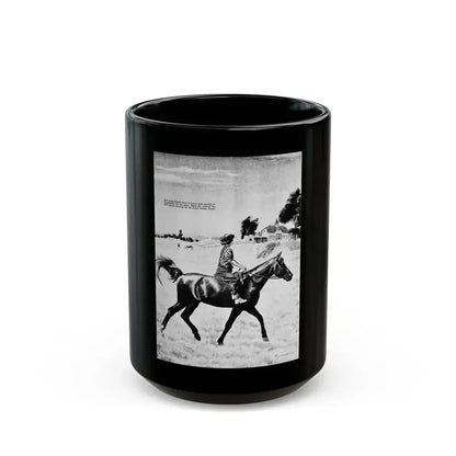Crazy Over Horses, Calling All Girls, August 1946 - Black Coffee Mug 15oz - Go Mug Yourself