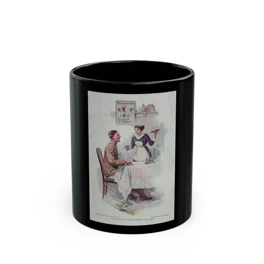Cream of Wheat ad, The American Magazine, November, 1918 - Black Coffee Mug 11oz - Go Mug Yourself
