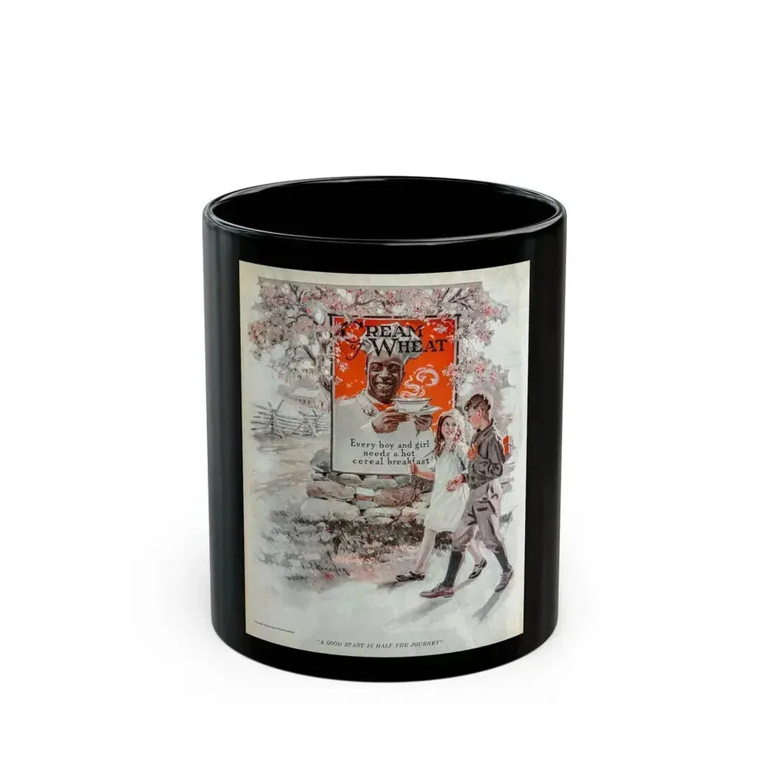 Cream of Wheat ad,The Saturday Evening Post, April 3, 1926 - Black Coffee Mug 11oz - Go Mug Yourself