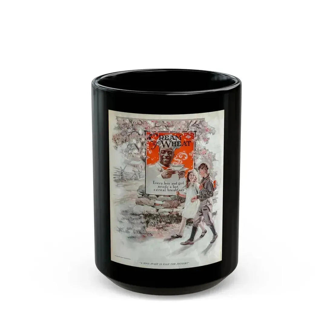 Cream of Wheat ad,The Saturday Evening Post, April 3, 1926 - Black Coffee Mug 15oz - Go Mug Yourself