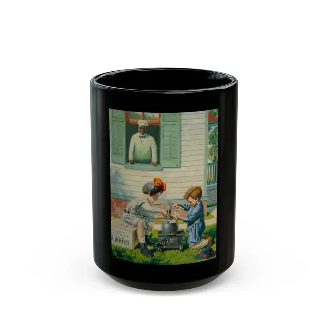 Cream of Wheat advertisement - Black Coffee Mug 15oz - Go Mug Yourself