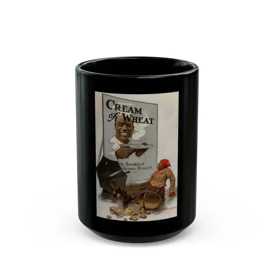 Cream of Wheat advertisement_1 - Black Coffee Mug 15oz - Go Mug Yourself