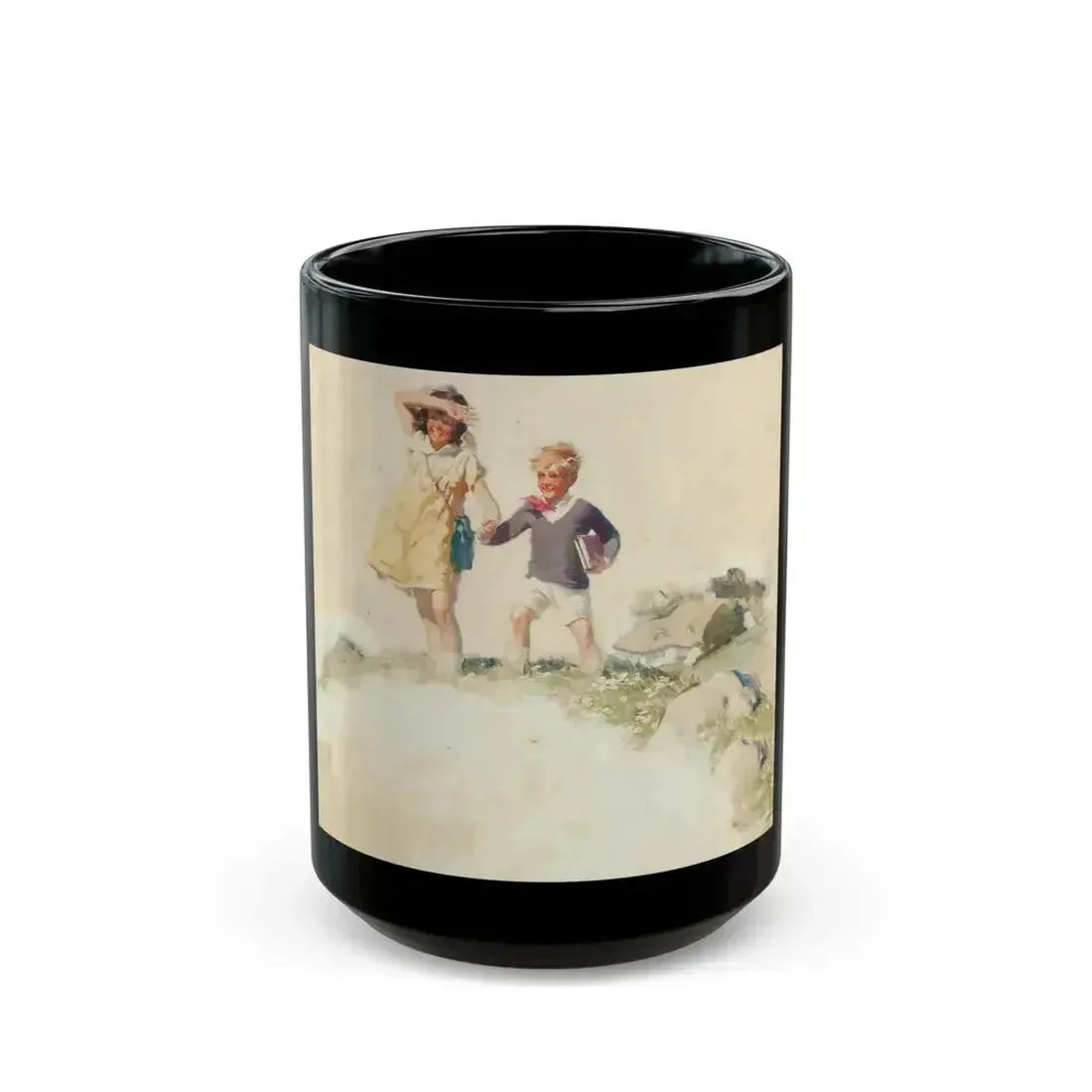 Cream of Wheat advertising illustration, March 1927 - Black Coffee Mug 15oz - Go Mug Yourself