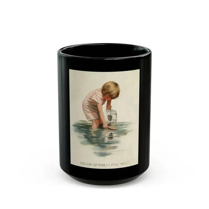 Cream of Wheat for 'Sail,' ad illustration, 1911 - Black Coffee Mug 15oz - Go Mug Yourself