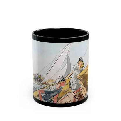 Cream Puff Sailor, illustration for Collier's, August 9, 1941 - Black Coffee Mug 11oz - Go Mug Yourself