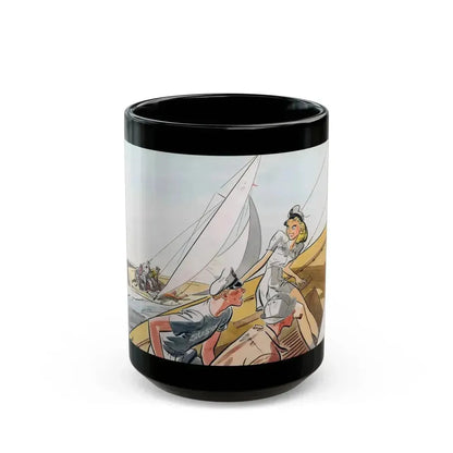 Cream Puff Sailor, illustration for Collier's, August 9, 1941 - Black Coffee Mug 15oz - Go Mug Yourself