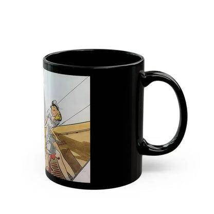 Cream Puff Sailor, illustration for Collier's, August 9, 1941 - Black Coffee Mug - Go Mug Yourself