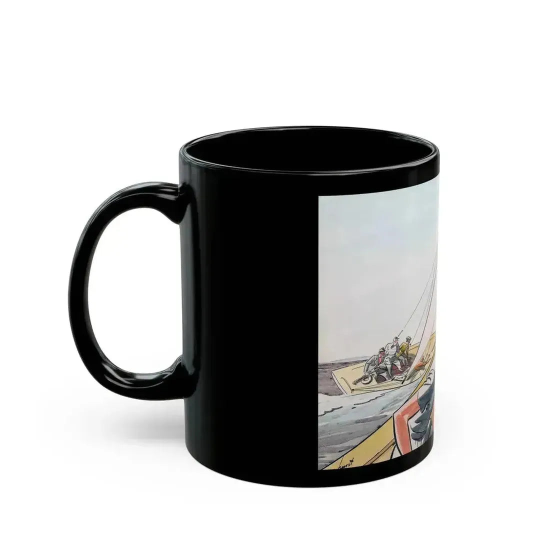 Cream Puff Sailor, illustration for Collier's, August 9, 1941 - Black Coffee Mug - Go Mug Yourself