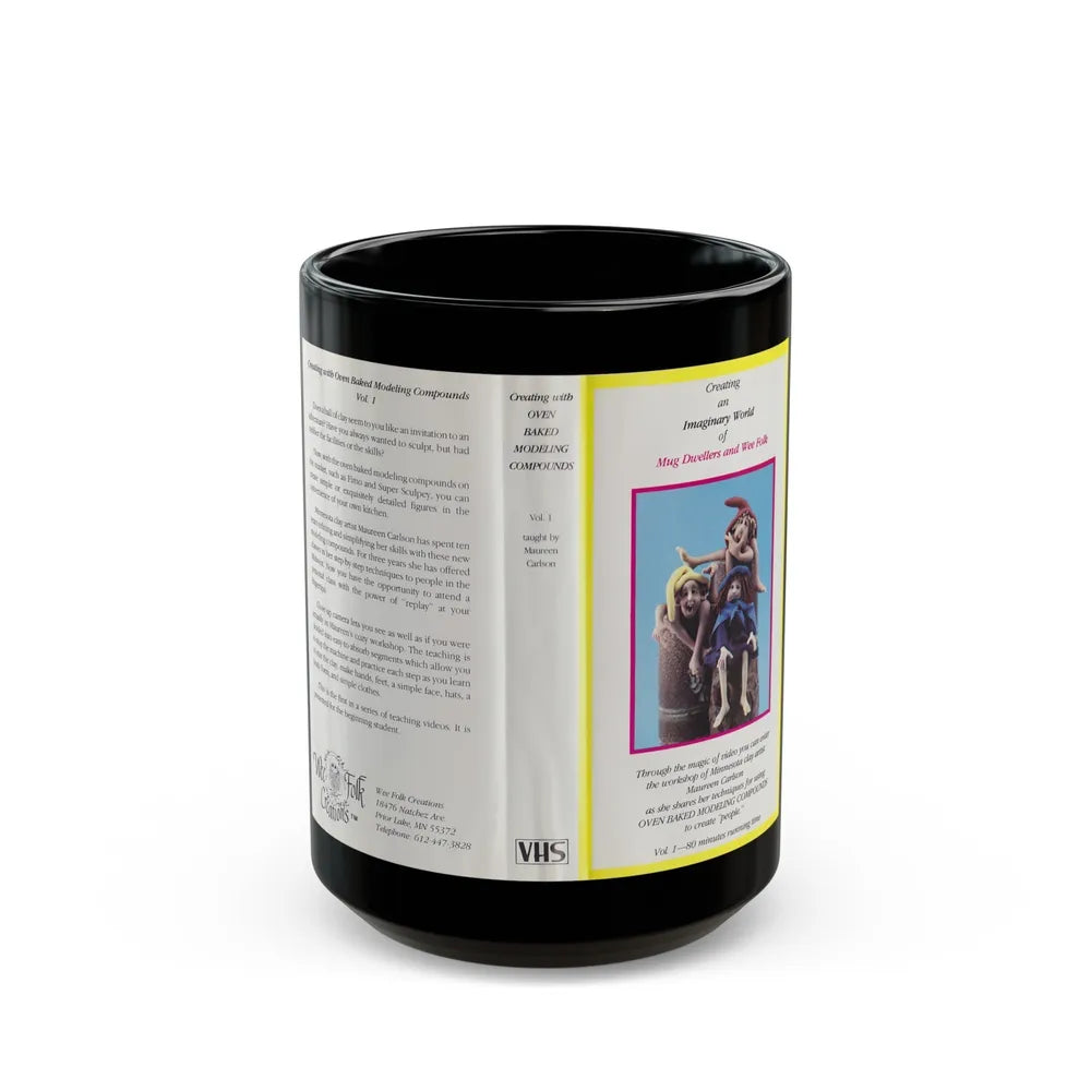 CREATING AN IMAGINARY WORLD OF MUG DWELLERS AND WEE FOLK (VHS COVER) - Black Coffee Mug-15oz-Go Mug Yourself