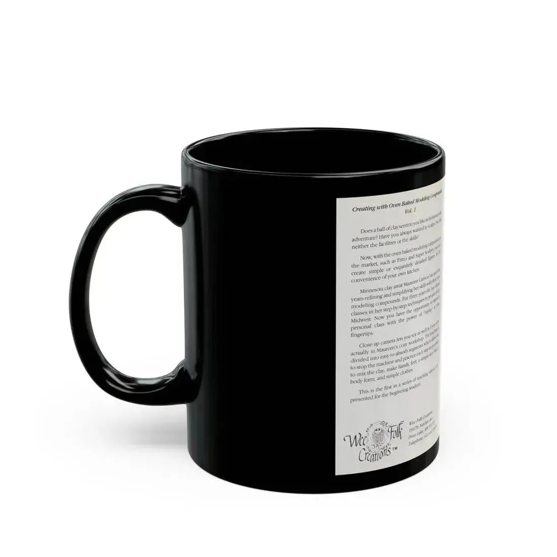 CREATING AN IMAGINARY WORLD OF MUG DWELLERS AND WEE FOLK (VHS COVER) - Black Coffee Mug - Go Mug Yourself