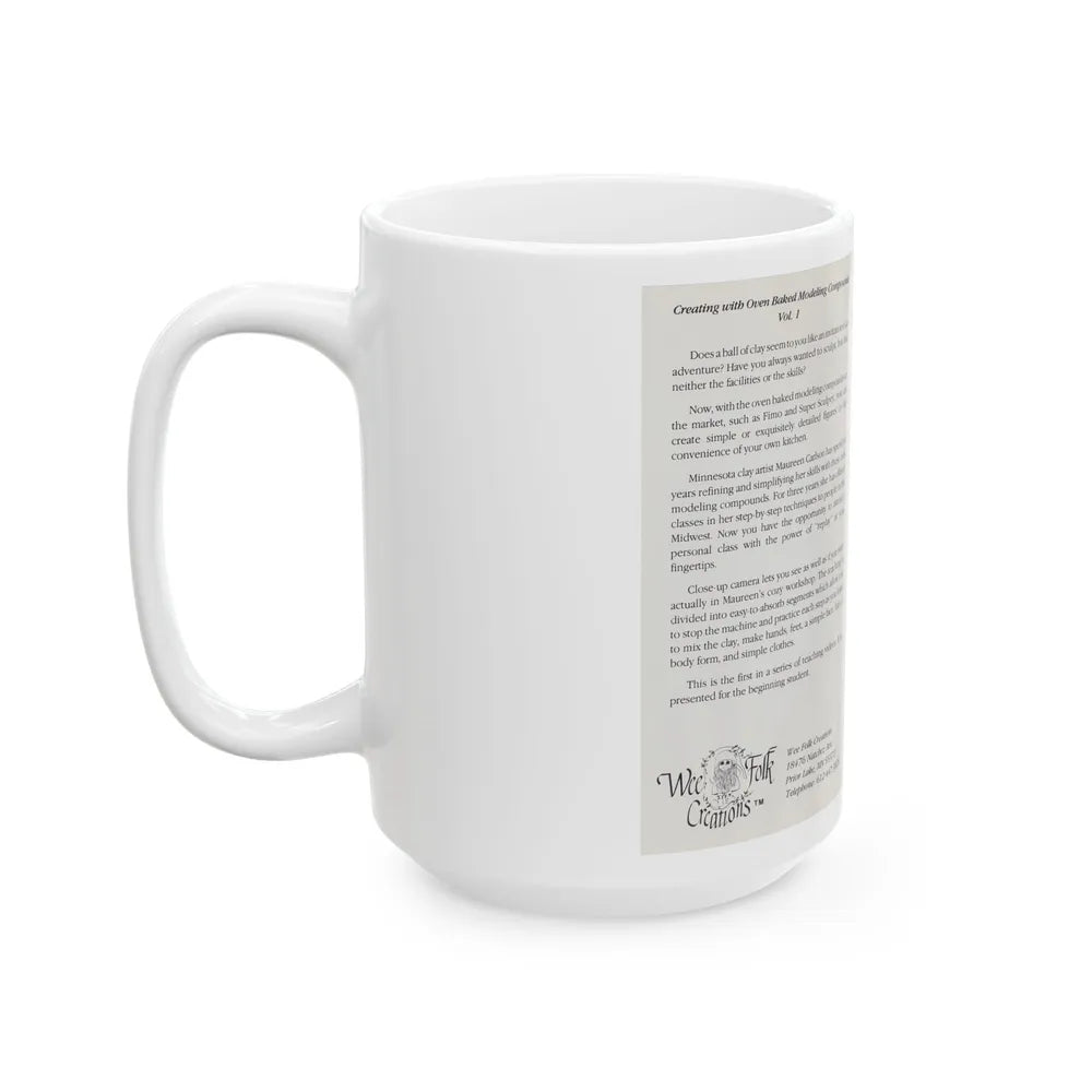 CREATING AN IMAGINARY WORLD OF MUG DWELLERS AND WEE FOLK (VHS COVER) - White Coffee Mug-Go Mug Yourself