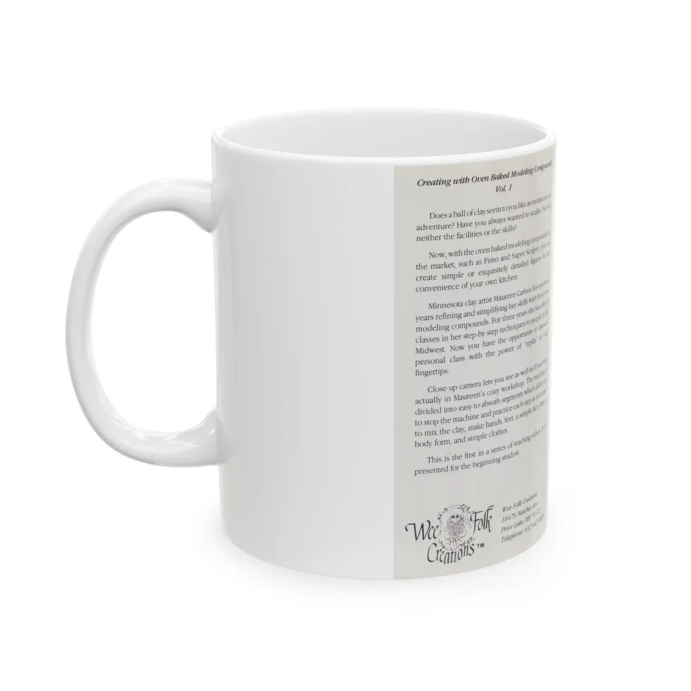 CREATING AN IMAGINARY WORLD OF MUG DWELLERS AND WEE FOLK (VHS COVER) - White Coffee Mug-Go Mug Yourself