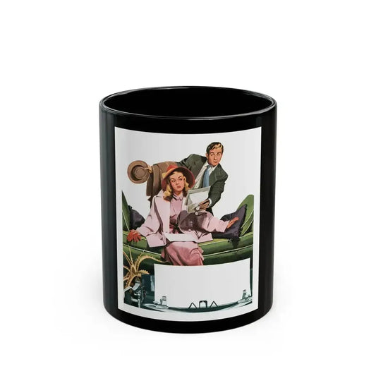 Creative In California by Russell Begg, Collier's magazine, 1949 - Black Coffee Mug 11oz - Go Mug Yourself