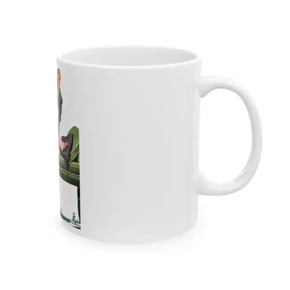 Creative In California by Russell Begg, Collier's magazine, 1949 - White Coffee Mug - Go Mug Yourself