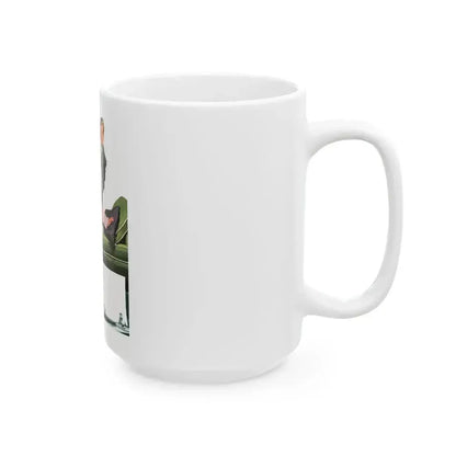 Creative In California by Russell Begg, Collier's magazine, 1949 - White Coffee Mug - Go Mug Yourself