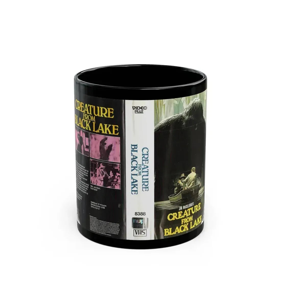 CREATURE FROM BLACK LAKE (VHS COVER) - Black Coffee Mug 11oz - Go Mug Yourself