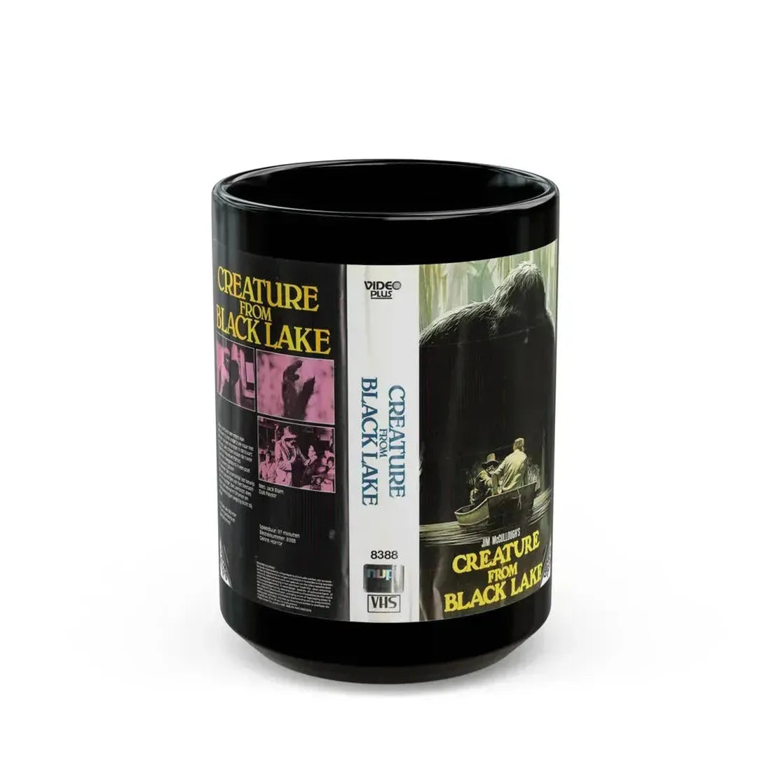 CREATURE FROM BLACK LAKE (VHS COVER) - Black Coffee Mug 15oz - Go Mug Yourself