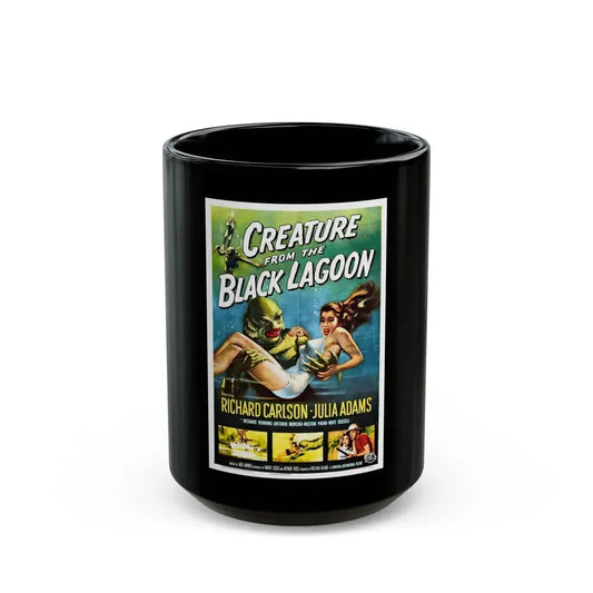 CREATURE FROM THE BLACK LAGOON 1954 Movie Poster - Black Coffee Mug 15oz - Go Mug Yourself