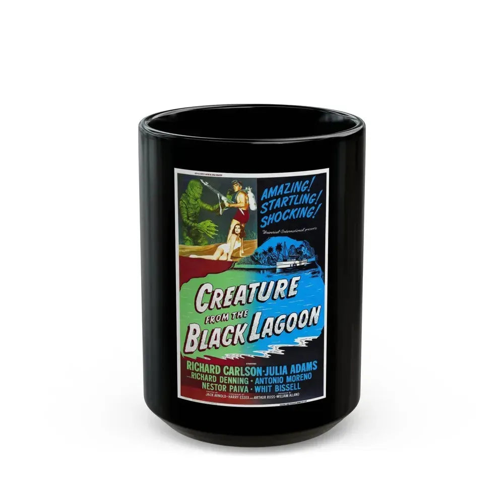 CREATURE FROM THE BLACK LAGOON (2) 1954 Movie Poster - Black Coffee Mug 15oz - Go Mug Yourself