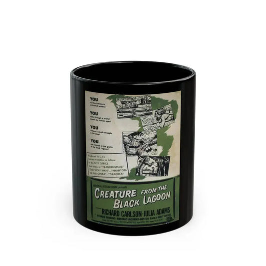 CREATURE FROM THE BLACK LAGOON (6) 1954 Movie Poster - Black Coffee Mug 11oz - Go Mug Yourself