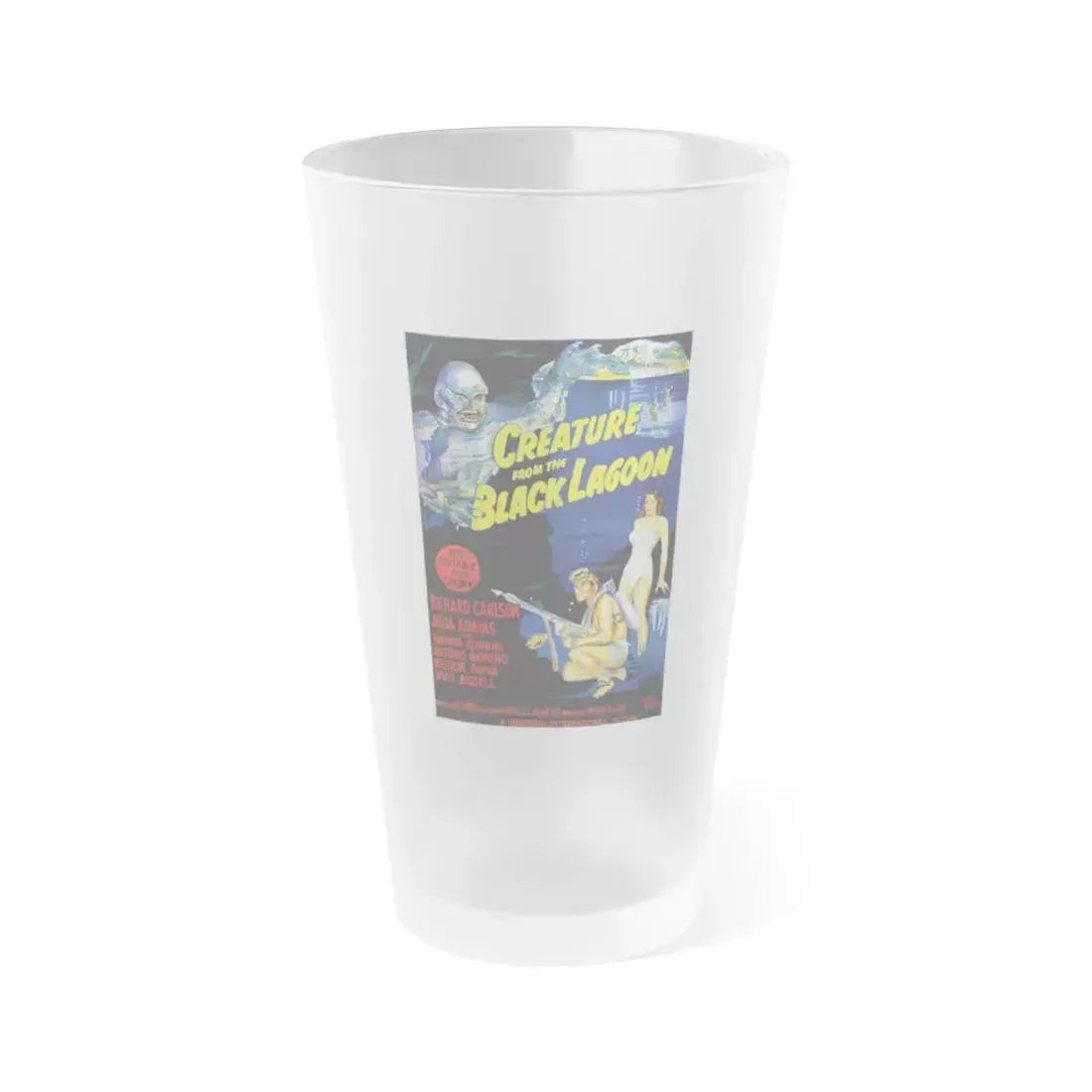 CREATURE FROM THE BLACK LAGOON (9) 1954 Movie Poster - Frosted Pint Glass 16oz 16oz Frosted - Go Mug Yourself