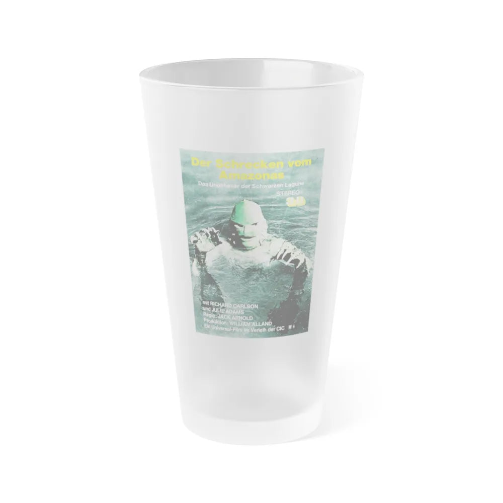 CREATURE FROM THE BLACK LAGOON (GERMAN) 1954 Movie Poster - Frosted Pint Glass 16oz-16oz-Frosted-Go Mug Yourself