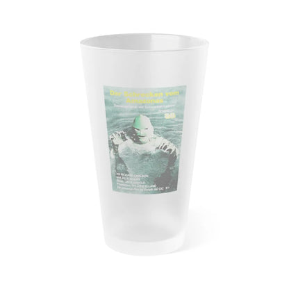 CREATURE FROM THE BLACK LAGOON (GERMAN) 1954 Movie Poster - Frosted Pint Glass 16oz-16oz-Frosted-Go Mug Yourself