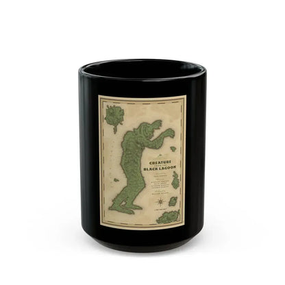 CREATURE FROM THE BLACK LAGOON (MONDO) 1954 Movie Poster - Black Coffee Mug 15oz - Go Mug Yourself