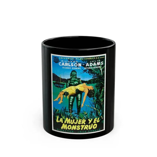 CREATURE FROM THE BLACK LAGOON (SPANISH) 1954 Movie Poster - Black Coffee Mug 11oz - Go Mug Yourself