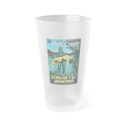 CREATURE FROM THE BLACK LAGOON (SPANISH) 1954 Movie Poster - Frosted Pint Glass 16oz-16oz-Frosted-Go Mug Yourself