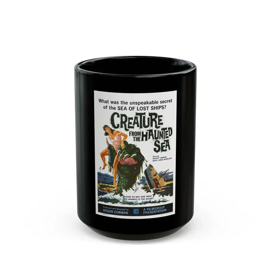 CREATURE FROM THE HAUNTED SEA 1961 Movie Poster - Black Coffee Mug 15oz - Go Mug Yourself