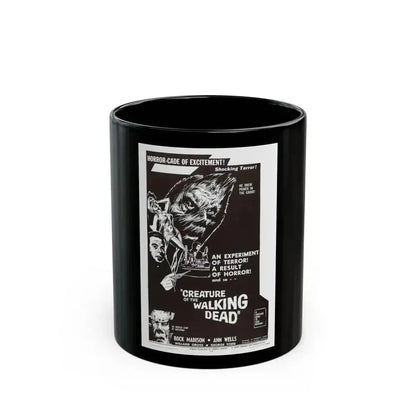 CREATURE OF THE WALKING DEAD 1965 Movie Poster - Black Coffee Mug 11oz - Go Mug Yourself