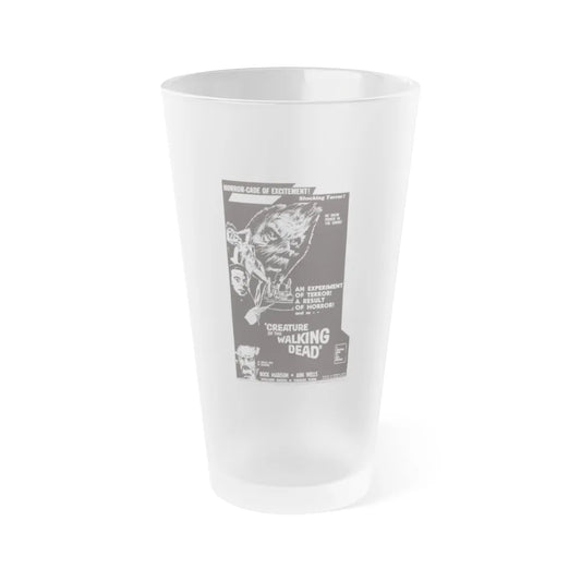 CREATURE OF THE WALKING DEAD 1965 Movie Poster - Frosted Pint Glass 16oz-16oz-Frosted-Go Mug Yourself