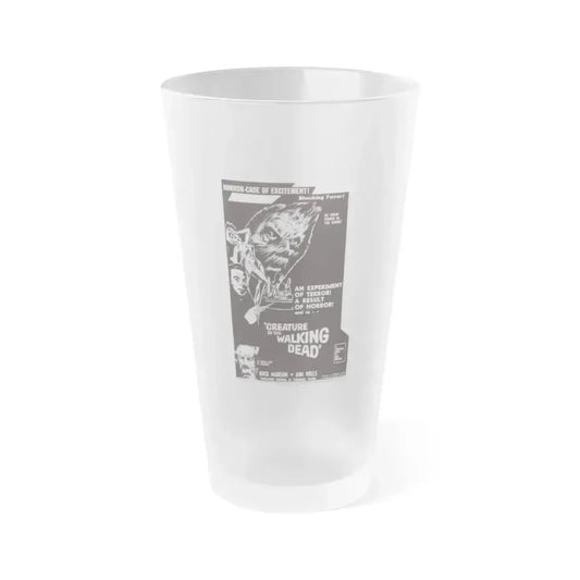 CREATURE OF THE WALKING DEAD 1965 Movie Poster - Frosted Pint Glass 16oz 16oz Frosted - Go Mug Yourself