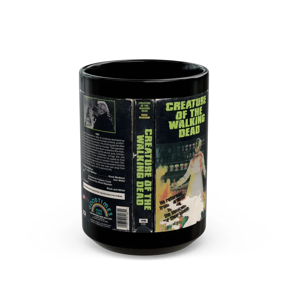 CREATURE OF THE WALKING DEAD (VHS COVER) - Black Coffee Mug-15oz-Go Mug Yourself